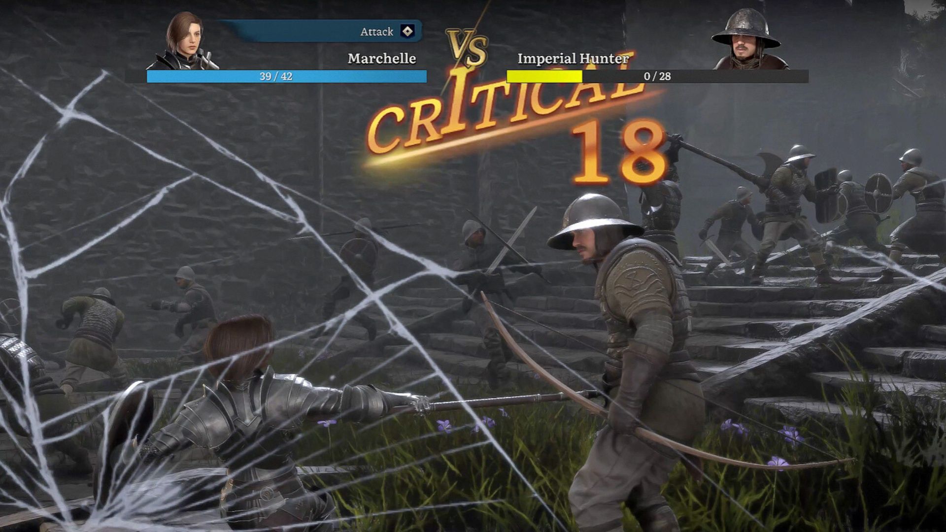 Attacking an enemy in Lost Eidolons