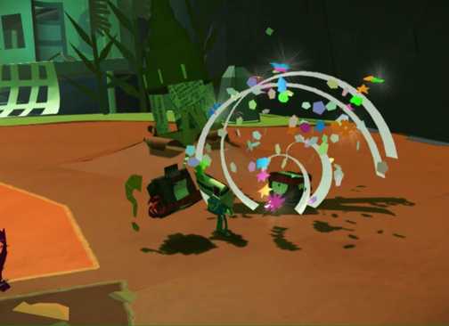 Attacking an enemy in Tearaway (2013)