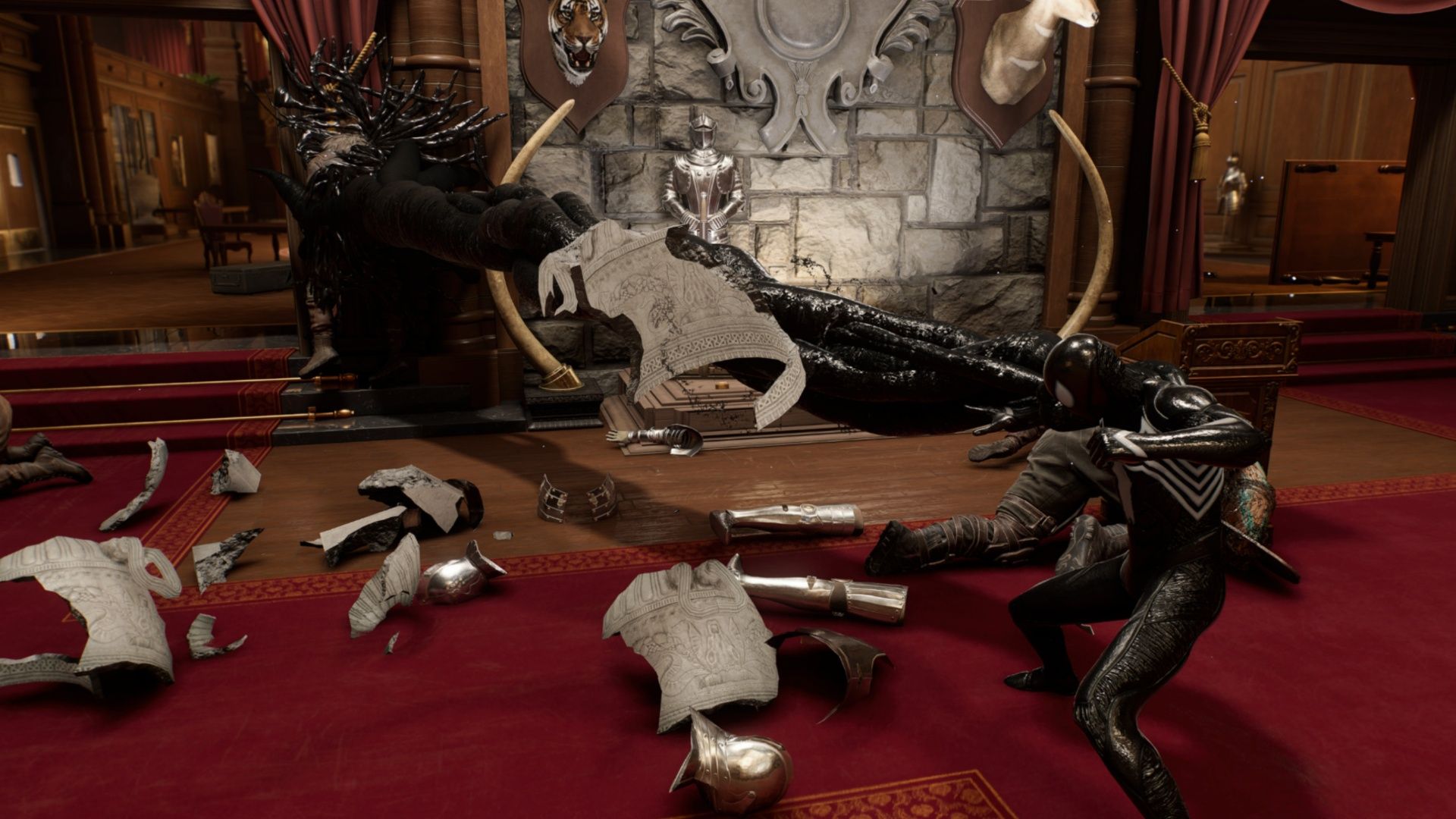 Attacking enemies as Peter in his venom suit in Marvels Spider-Man 2 (2023)