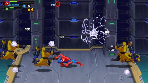 Attacking enemies as Spider-Man in Marvel Cosmic Invasion (2025)