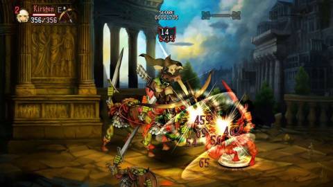 Attacking enemies as the Elf in Dragon Crown (2013)