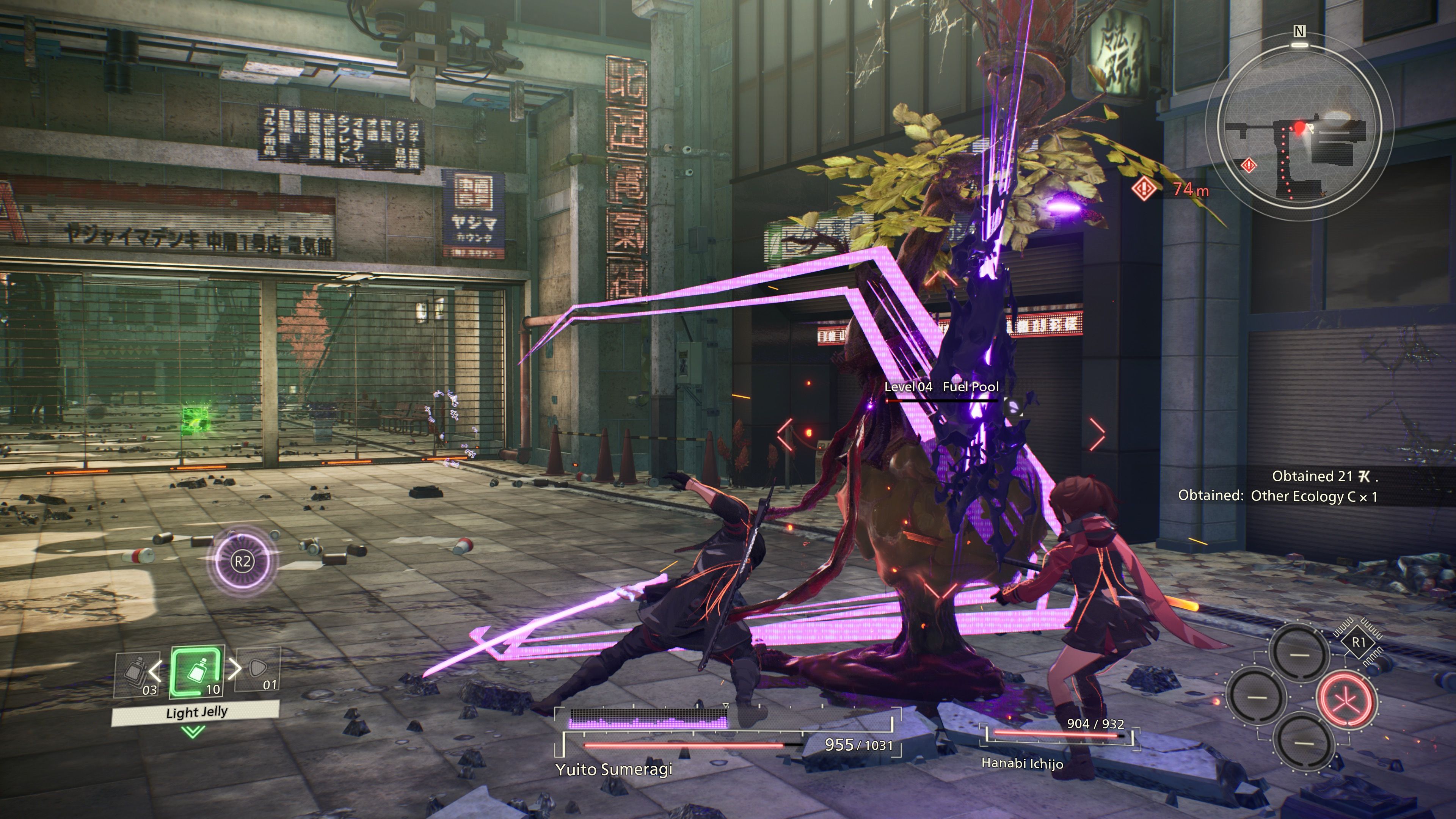 Attacking enemies as Yuito in Scarlet Nexus