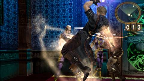 Attacking enemies in God Hand