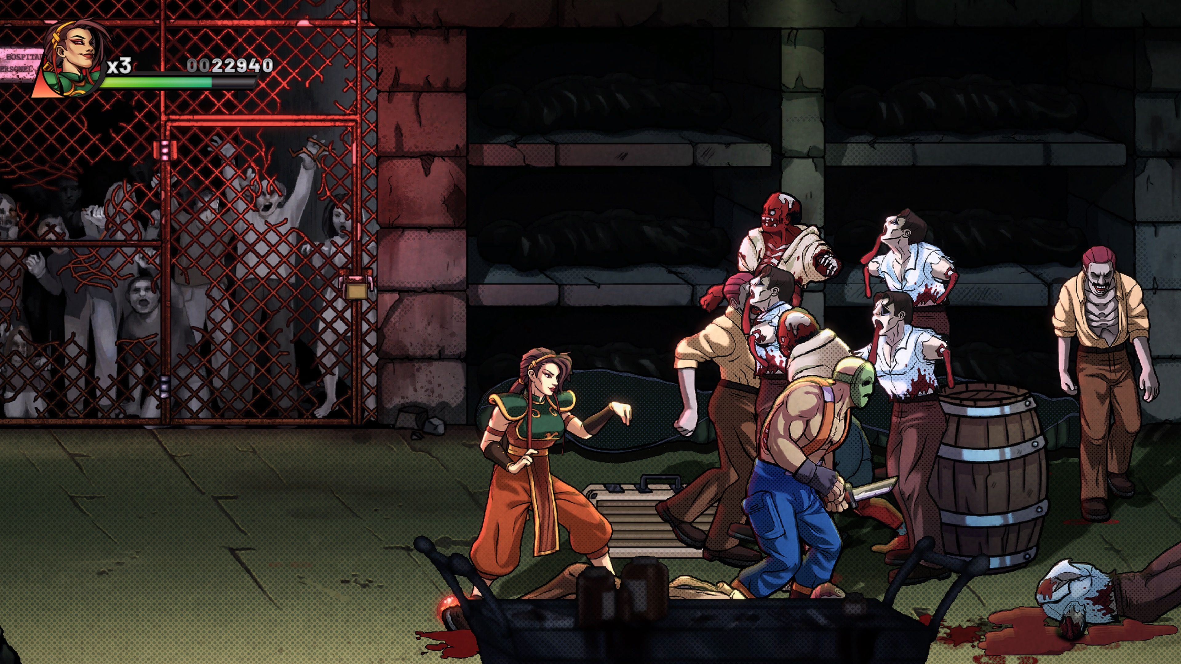 Attacking enemies in Night Slashers