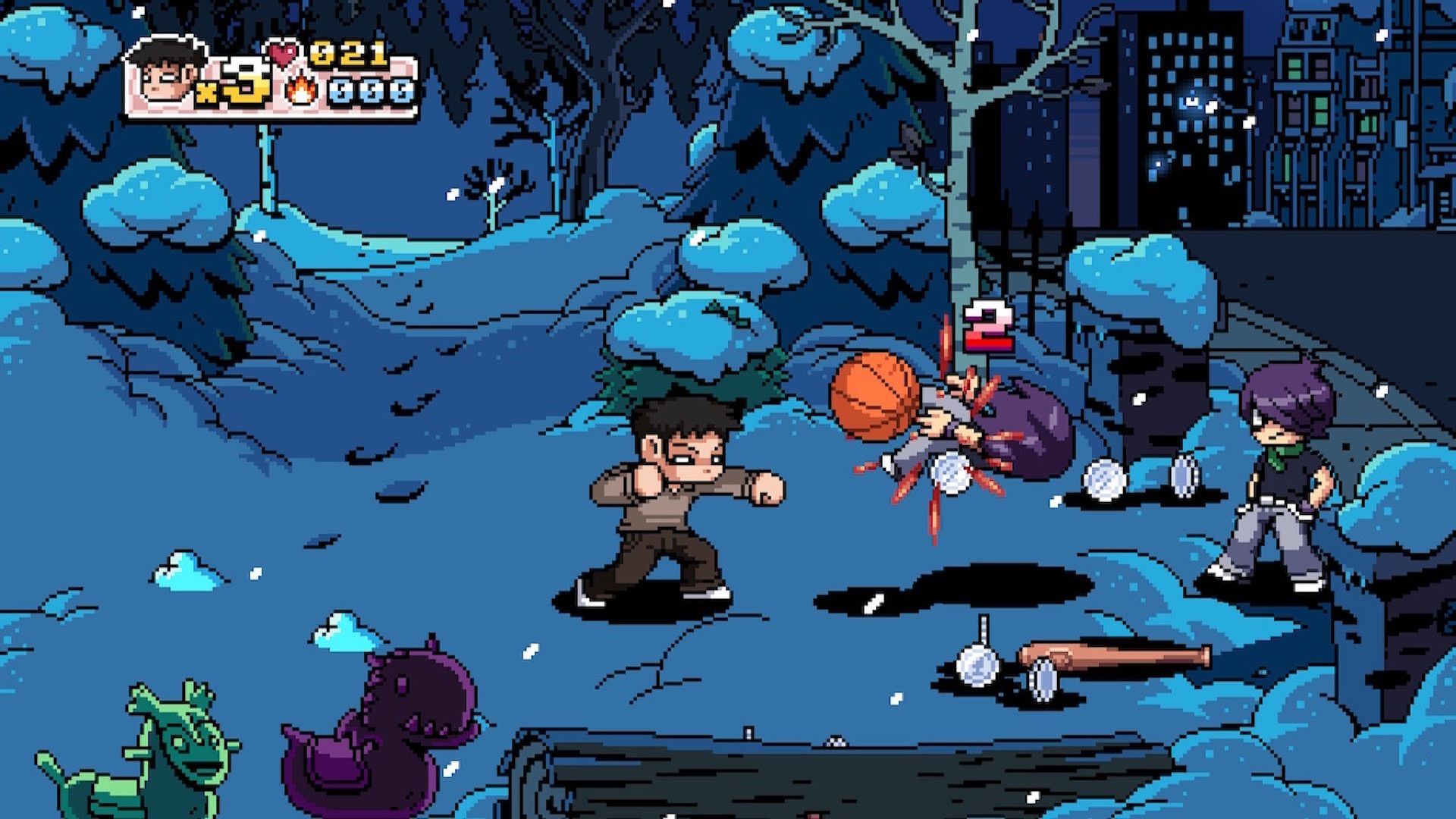 Attacking enemies in Scott Pilgrim vs the World The Game