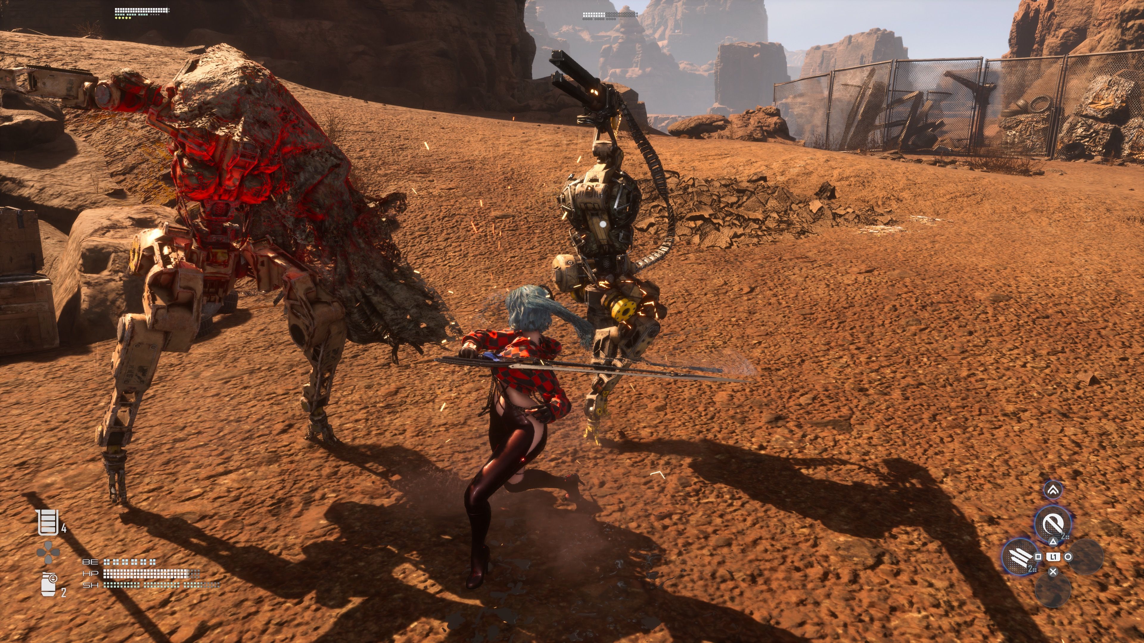 Attacking enemies in Stellar Blade