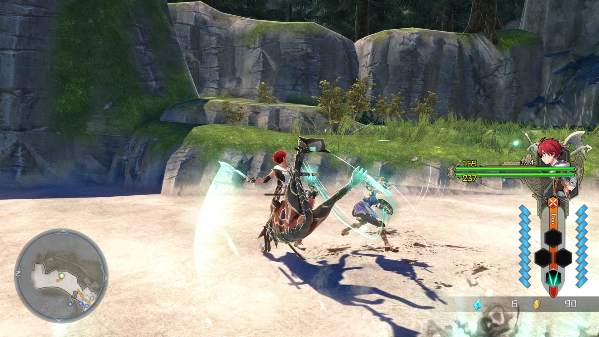 Attacking enemies in Ys 10 Nordics