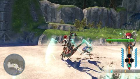 Attacking enemies in Ys 10 Nordics