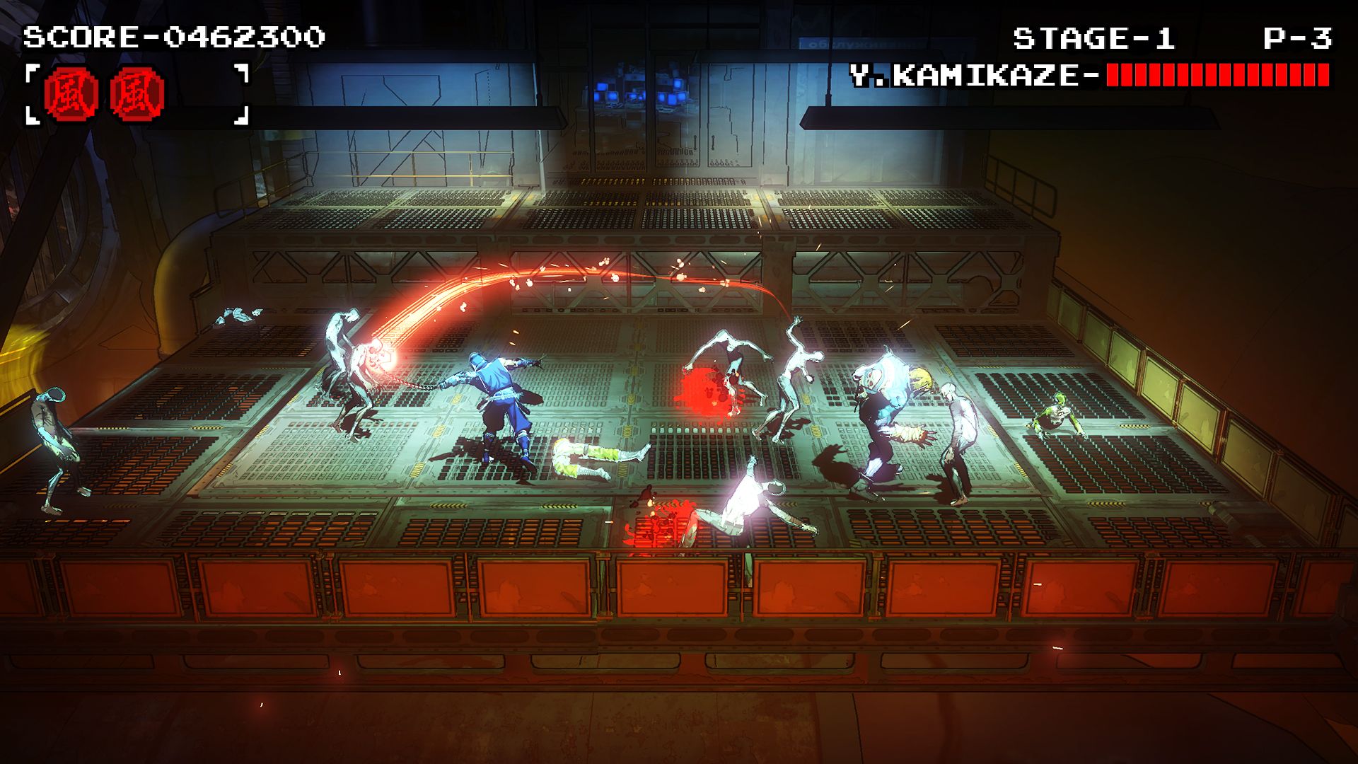 Attacking zombies in Yaiba Ninja Gaiden Z