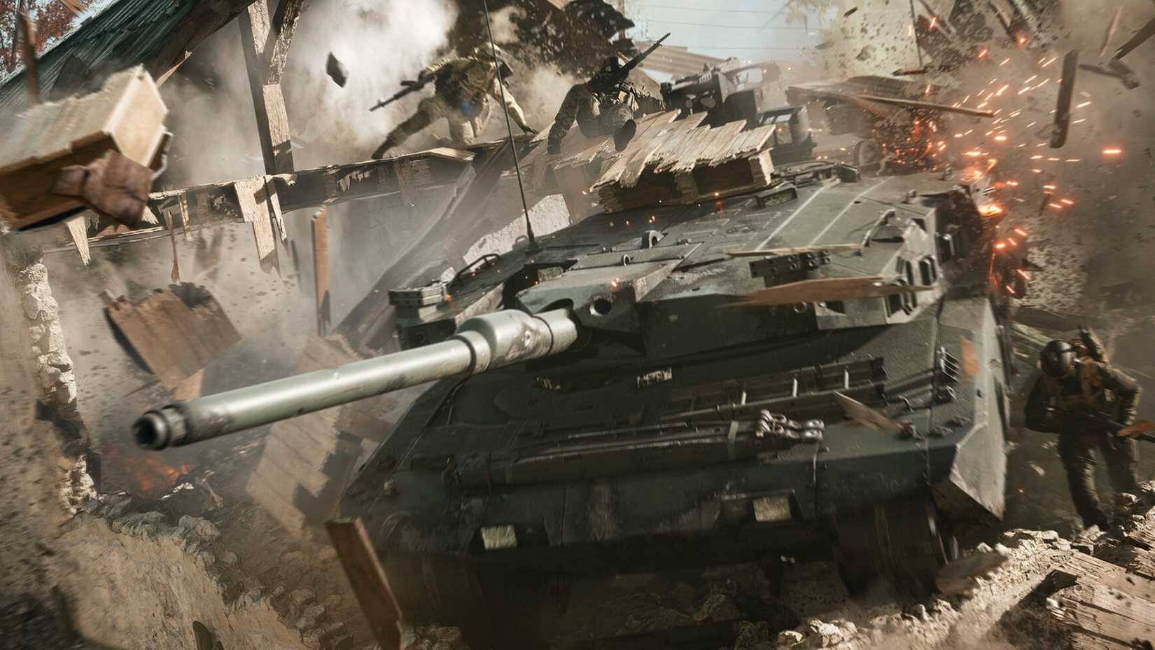 tank breaking through wall in battlefield 6