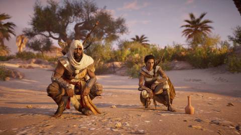 Bayek and Aya in Assassin’s Creed Origins