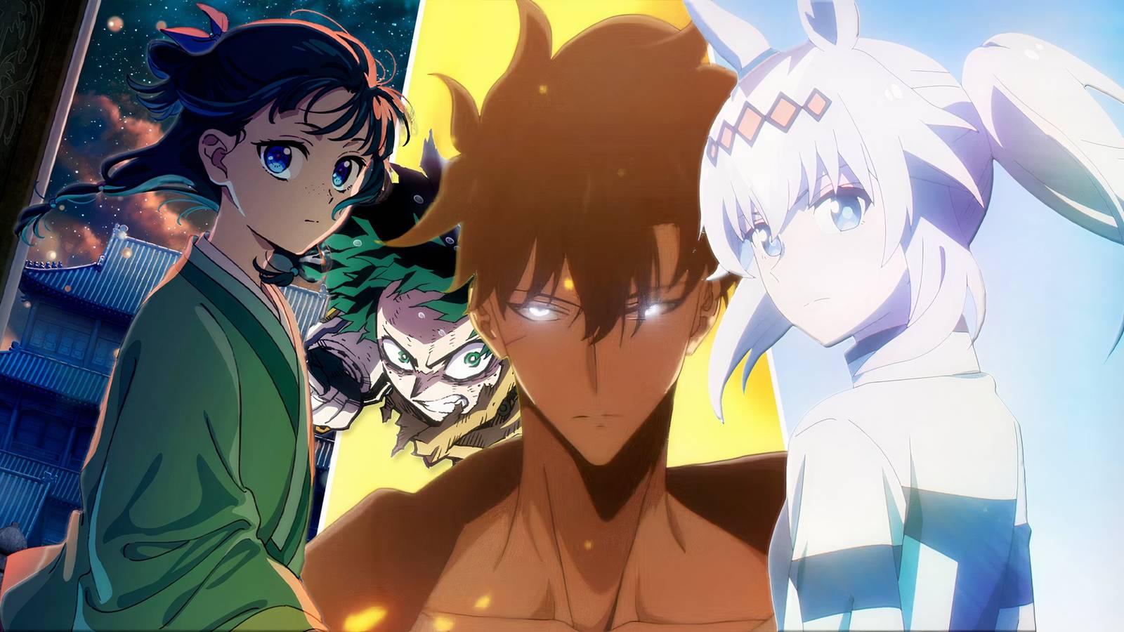 best anime of 2025 ranked - solo leveling, apothecary diaries, mha, cinderella gray