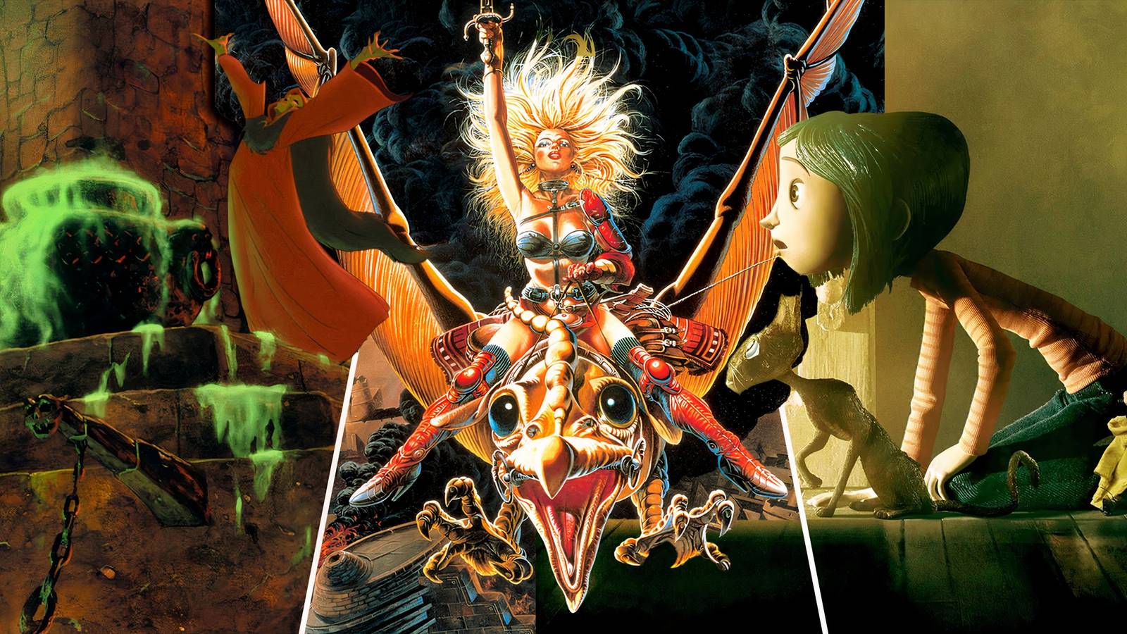 best dark fantasy animated movies - heavy metal, black cauldron, coraline