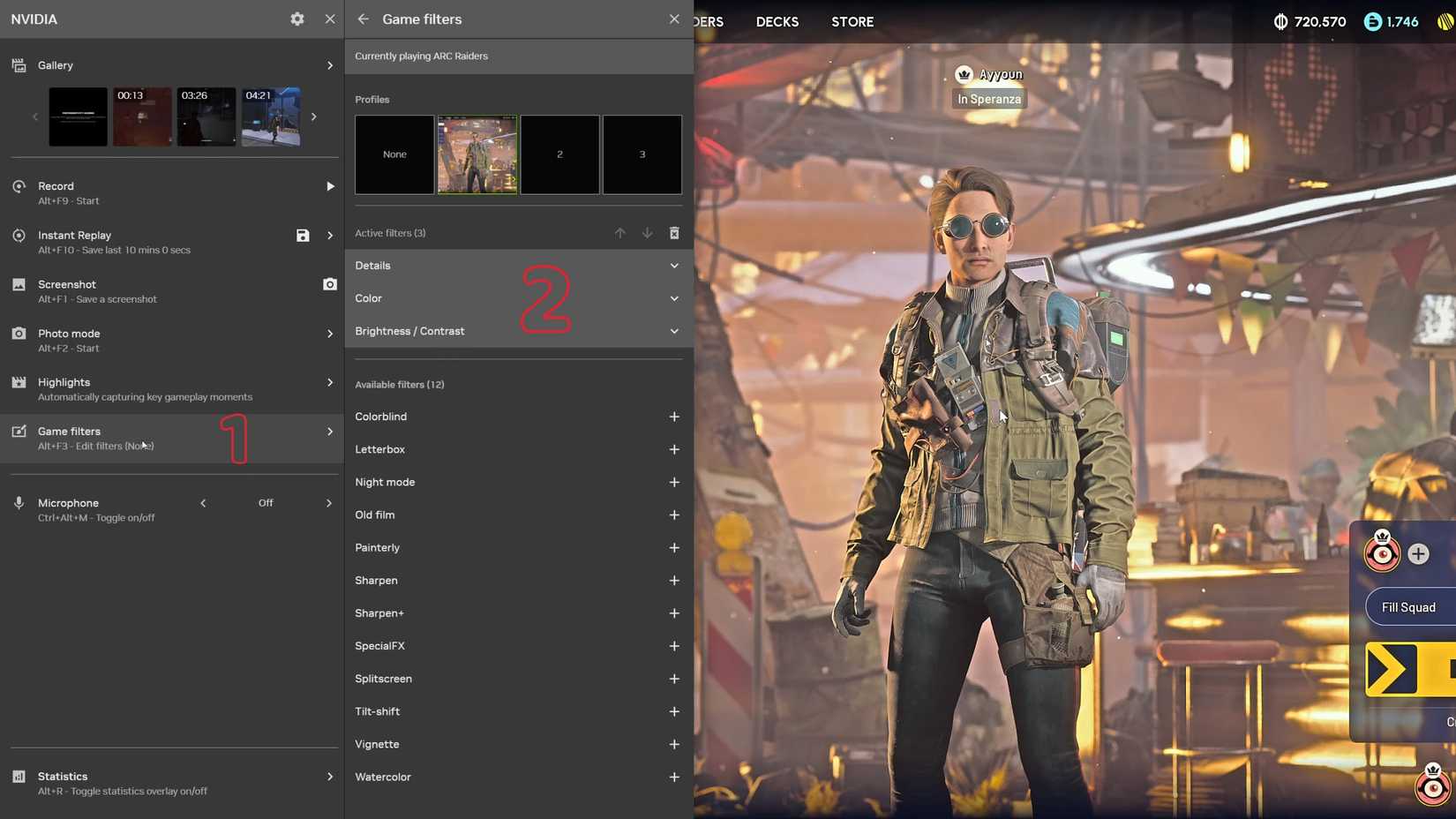 Best Nvidia Filter Settings for ARC Raiders