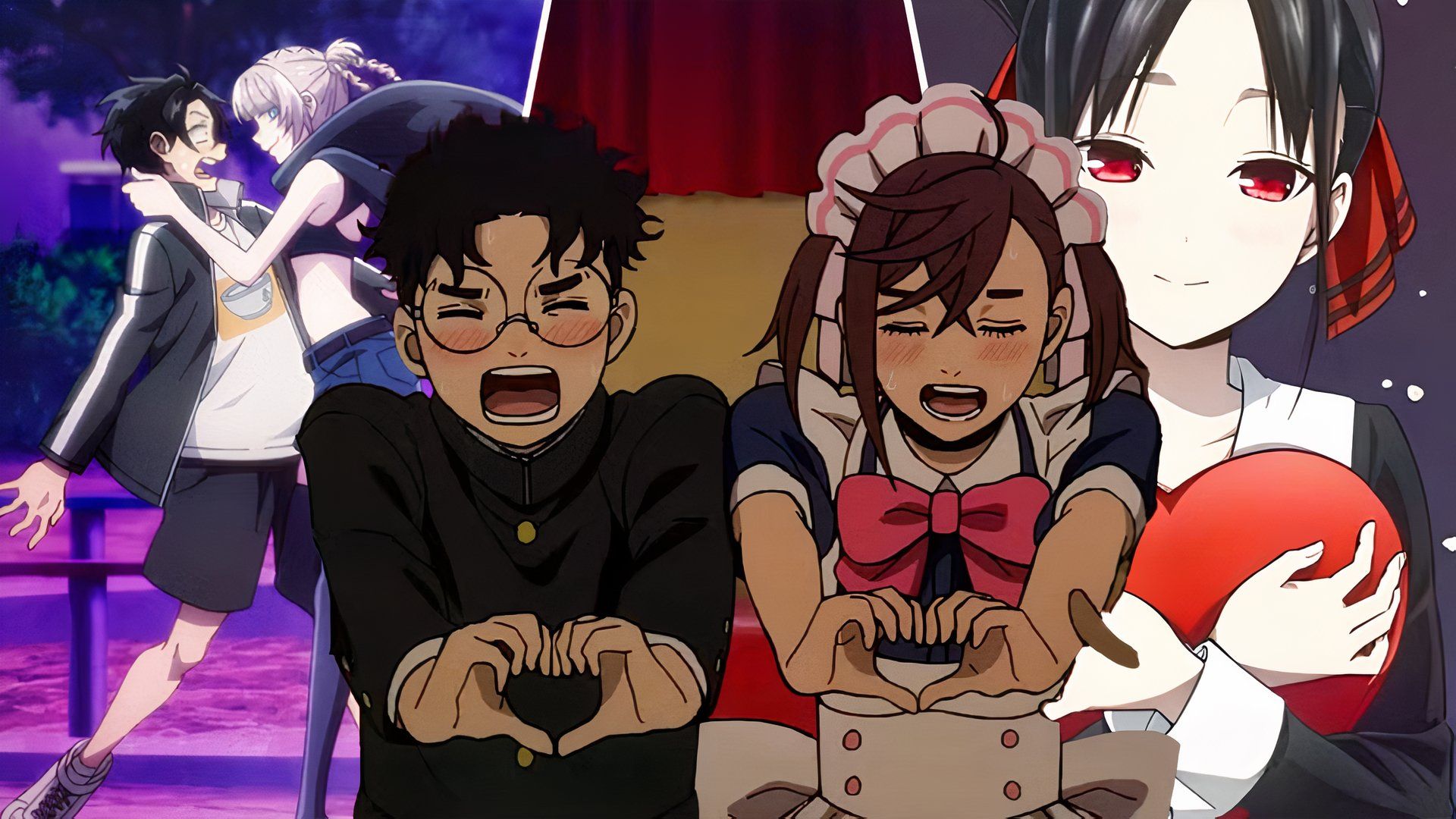 best romance anime ever - dandadan, kaguya sama, and call of the night