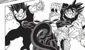 black frieza defeating goku and vegeta