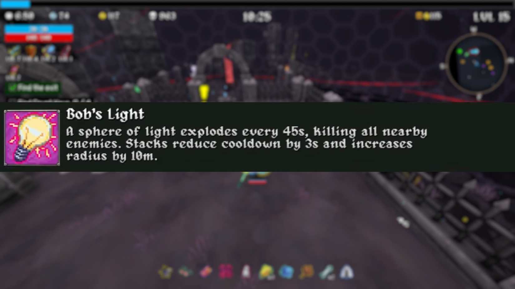 Megabonk de itens leves de Bob