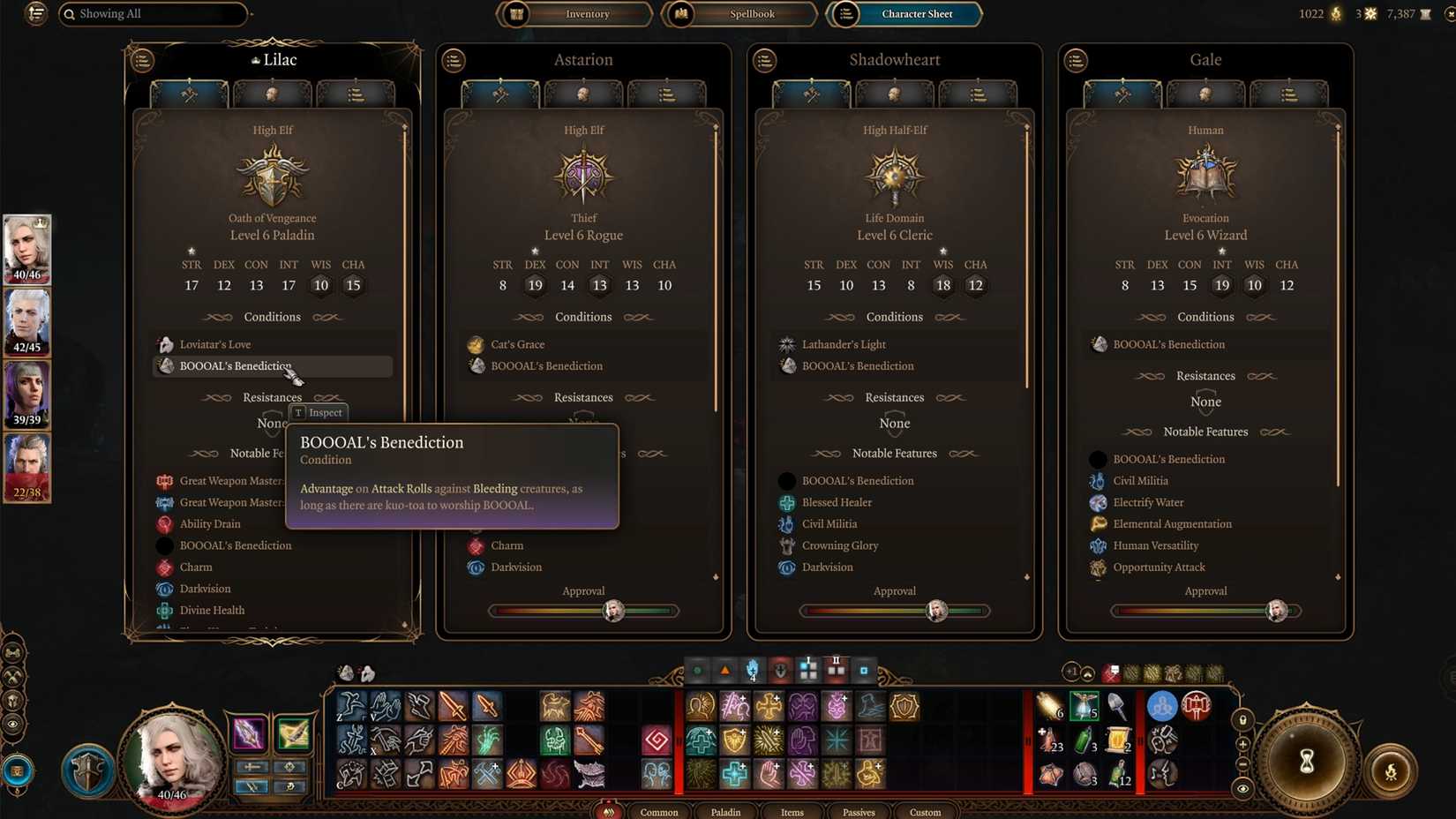 boooal benediction premenant buff in bg3