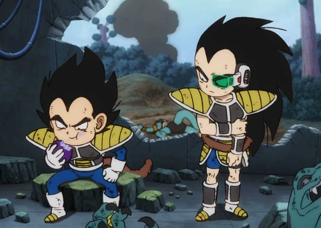Broly, Vegeta Muda, dan Raditz