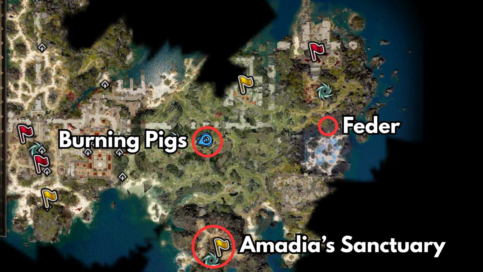 pig burning amadias shrine Place deity original sin 2