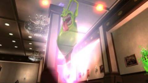 Capturing slimer in Ghostbusters The Video Game (Wii Version)