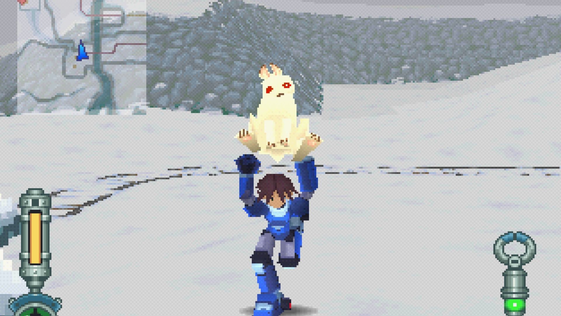 Carrying a rabbit in Mega Man Legends 2 (2000)