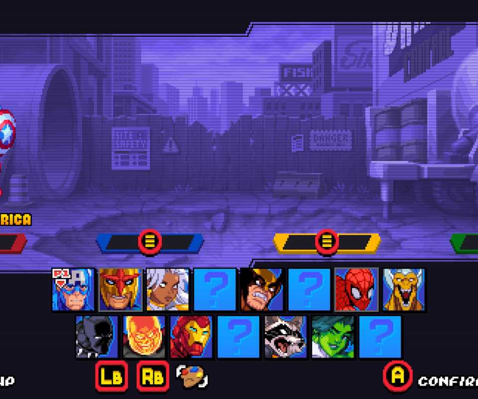 Character select in Marvel Cosmic Invasion (2025)