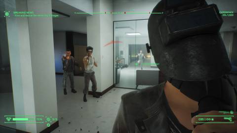 Choking an enemy in RoboCop Rogue City