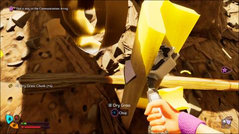 Chopping grass in Grounded 2