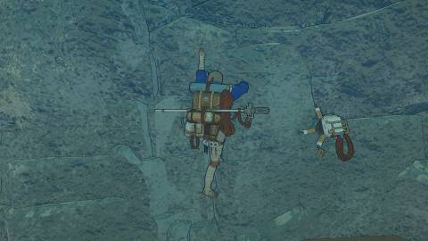 Climbing a cliff in Cairn