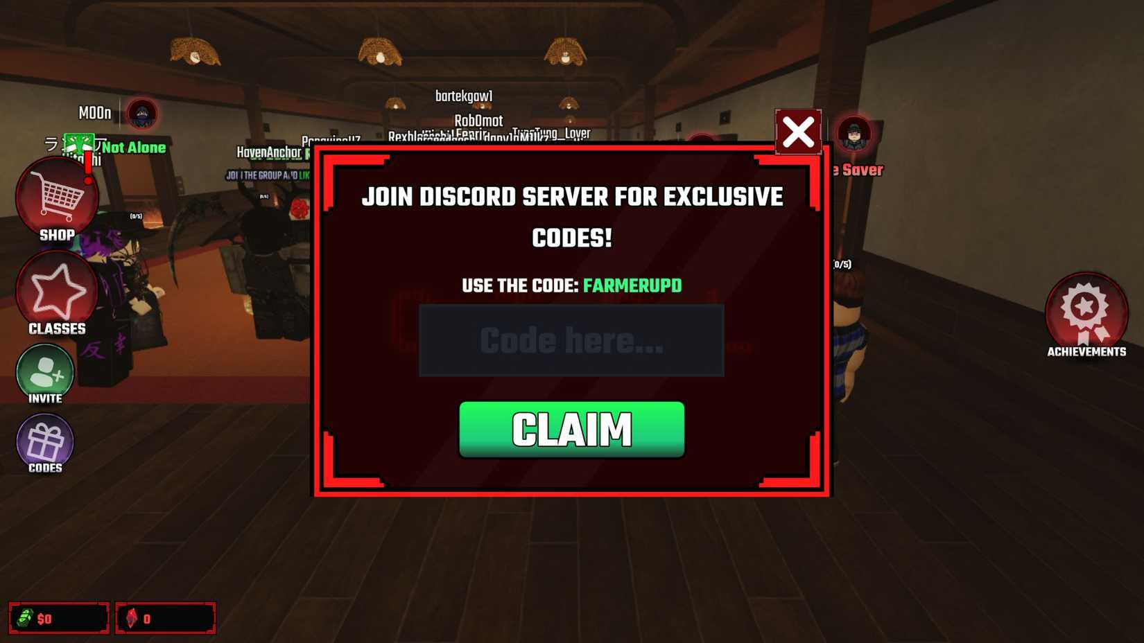 CONTROL the codes tab