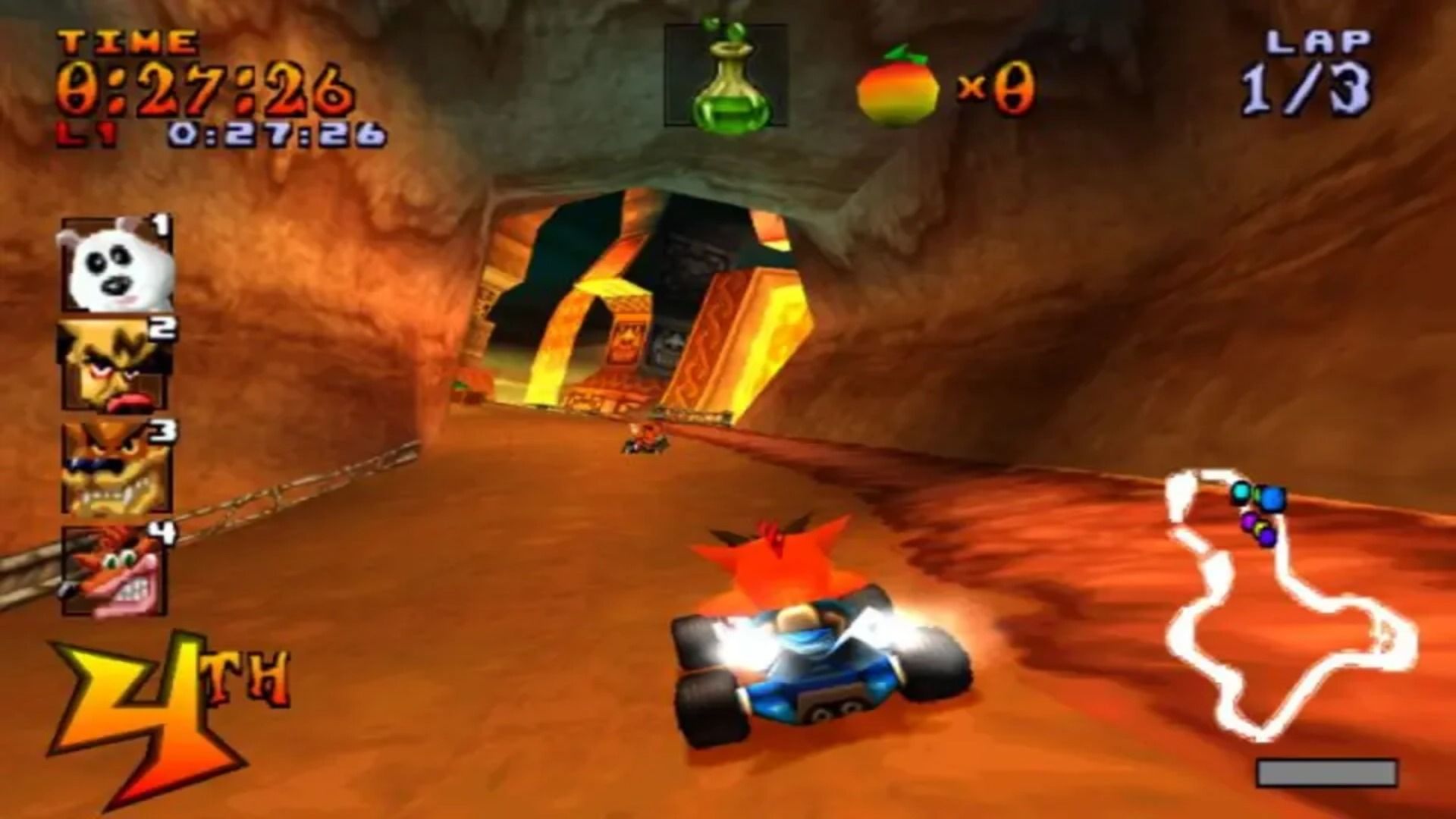 Crash Team Racing Driving Through Mystery Caves (1)