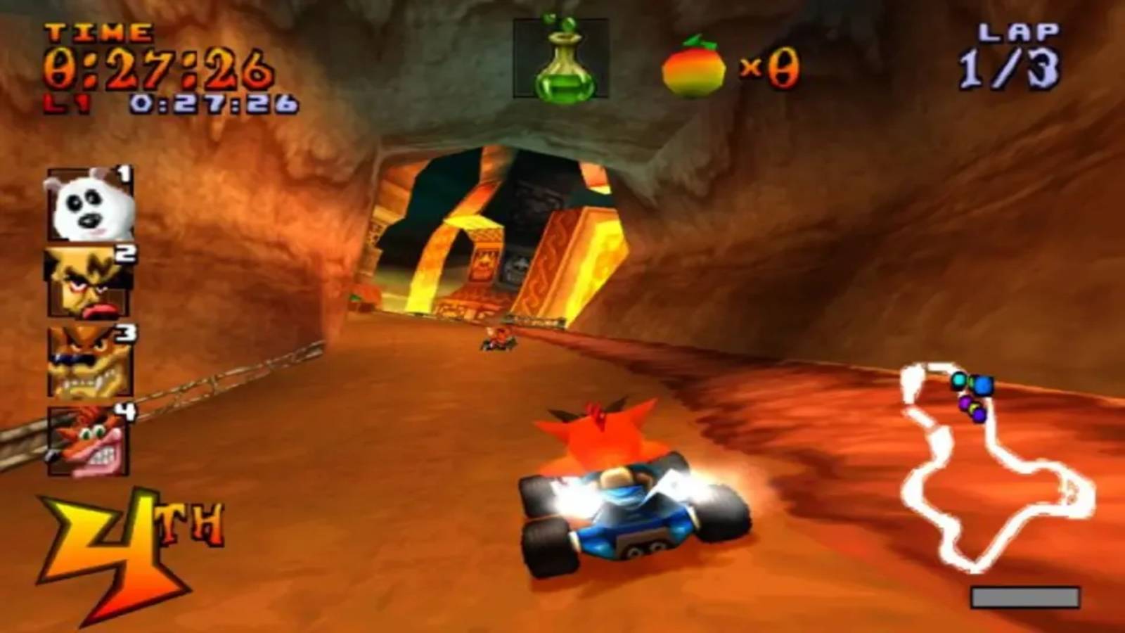 Crash Team Racing Driving Through Mystery Caves (1)