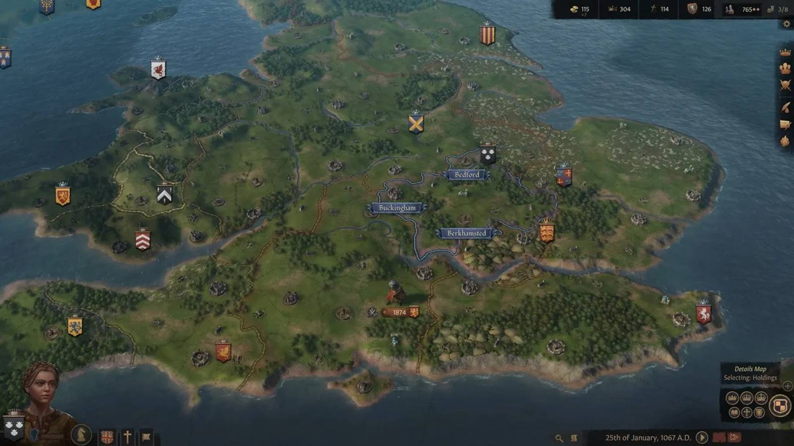 Crusader Kings 3 View Of South Of The British Isles 