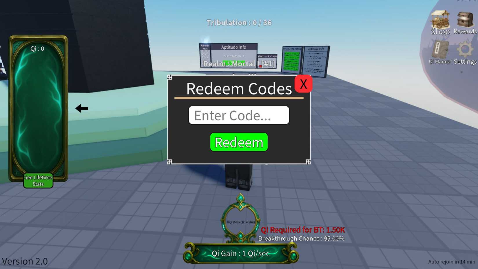 Cultivation Incremental the codes tab