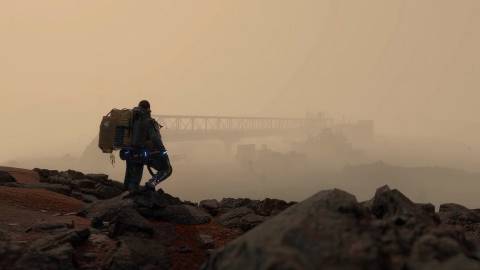 death stranding sam looking over world