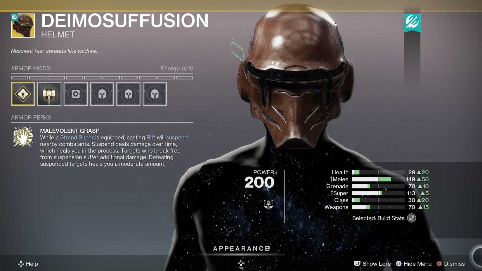 Deimosuffusion warlock exotic