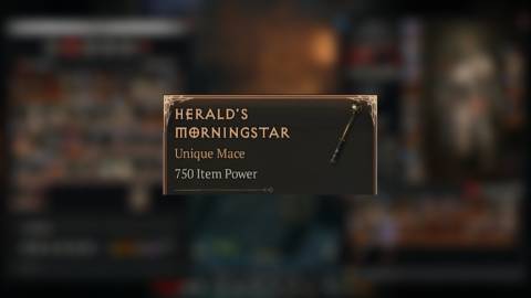 D4 Herald's Morningstar Item Card