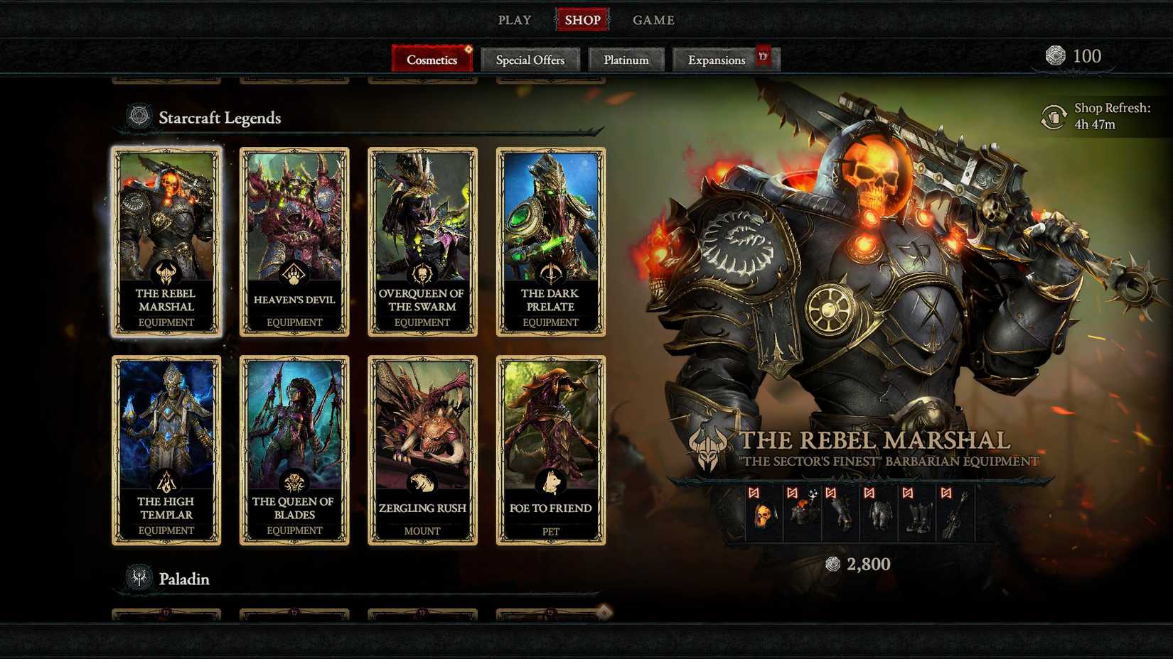 Cruzamento de StarCraft de Diablo 4