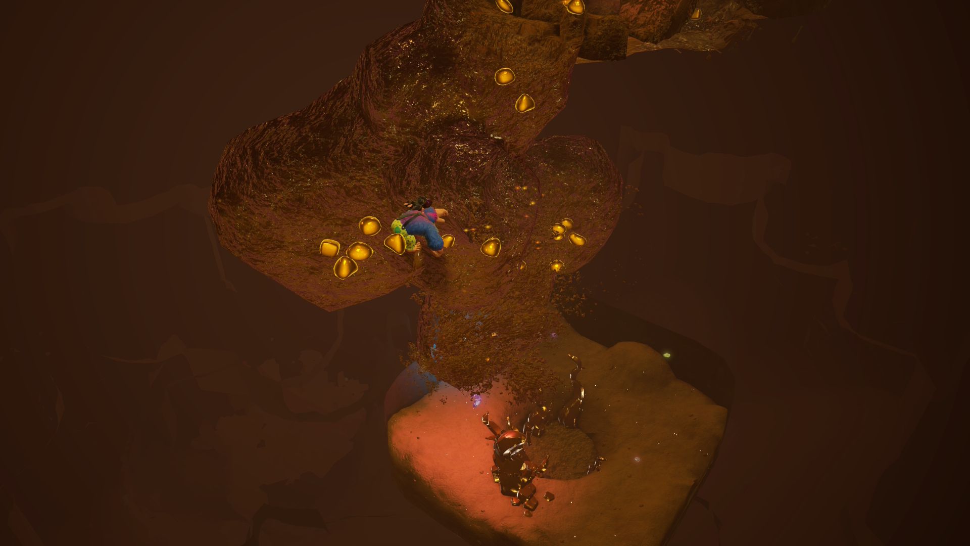 Digging vertically in Donkey Kong Bananza (2025)