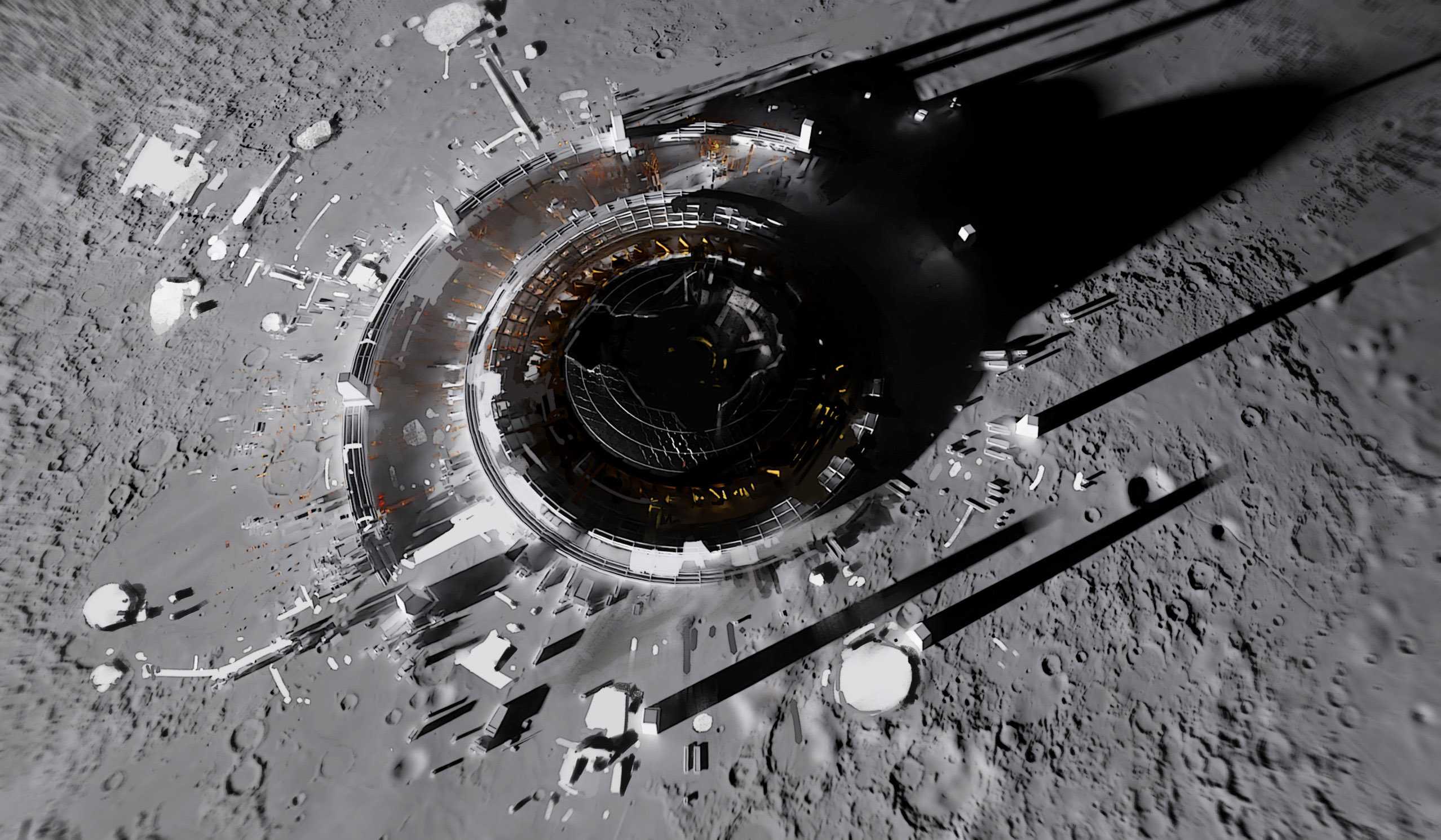 SOL Shogunate: Konsep Seni District 25, Reruntuhan Kota Bulan