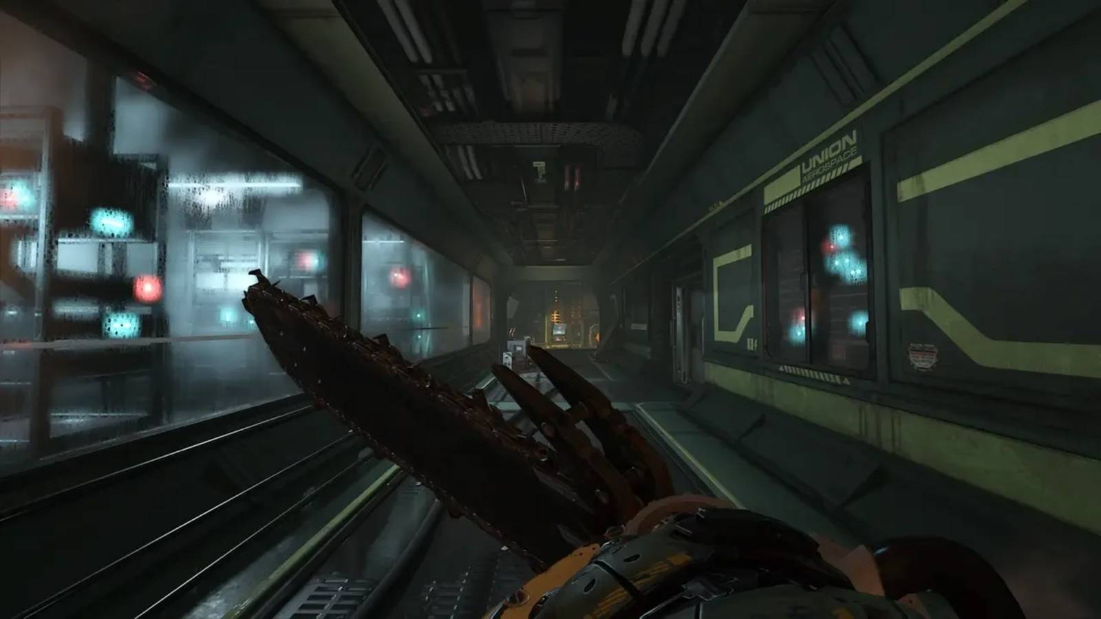 Doom Doomguy Holds Chainsaw 