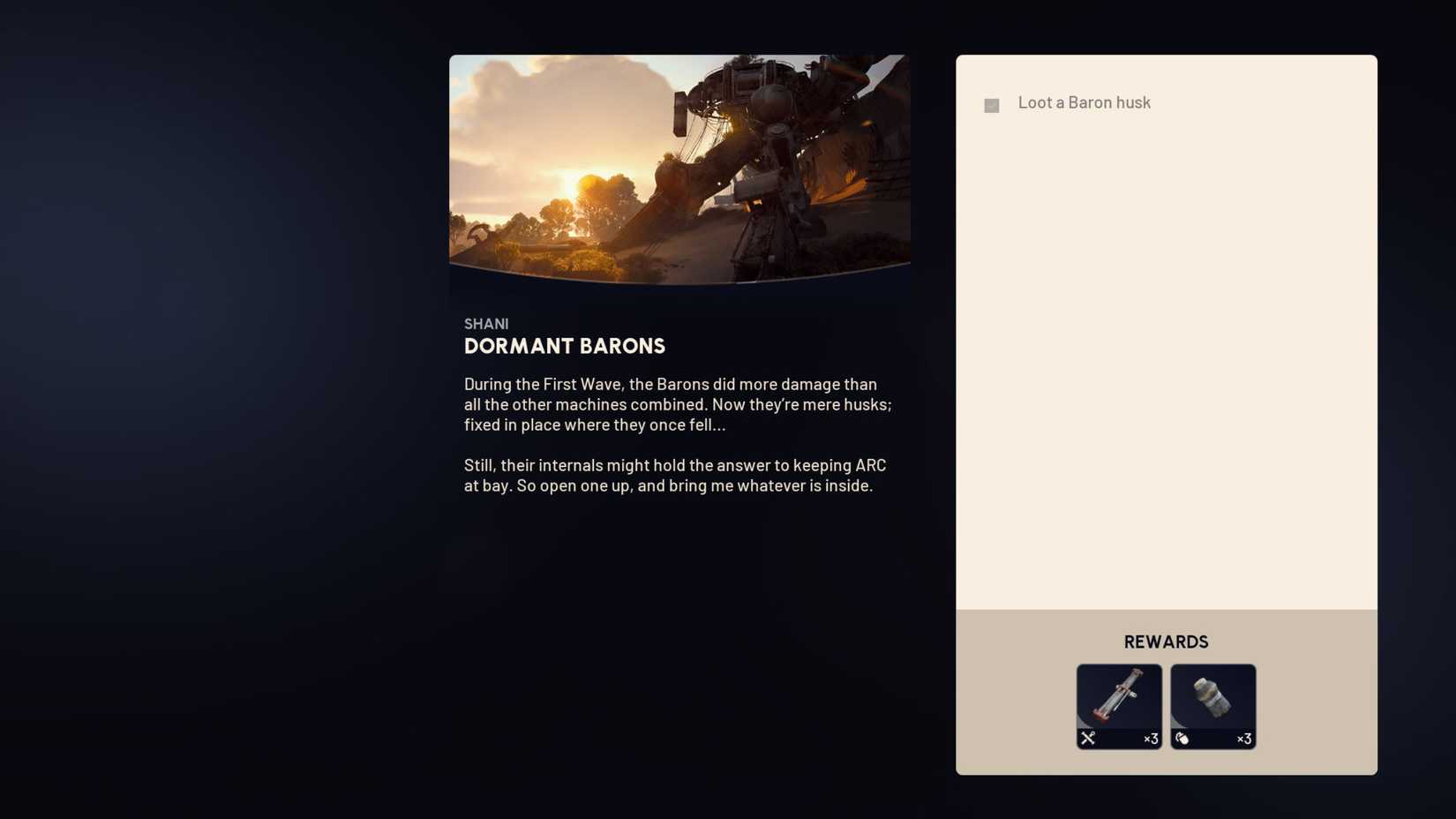 Dormant Barons Quest Rewards ARC Raiders