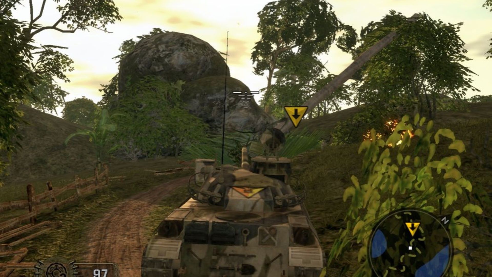Driving a tank in Mercenaries 2 World In Flames
