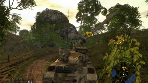 Driving a tank in Mercenaries 2 World In Flames