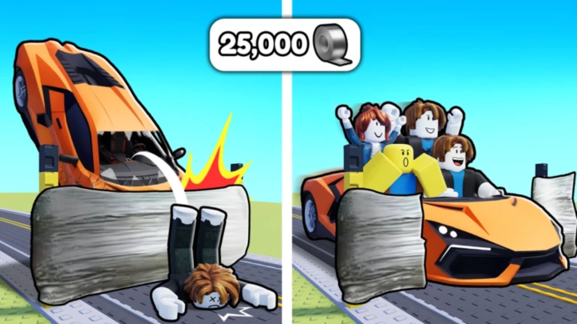 Duct Tape Challenge characters in the cars