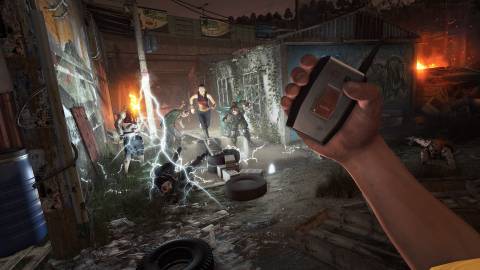 dying light at night electrifying zombies