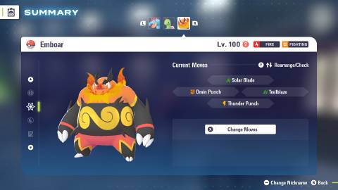 emboar build The Ultimate Techniques pokemon legends za mega dimension