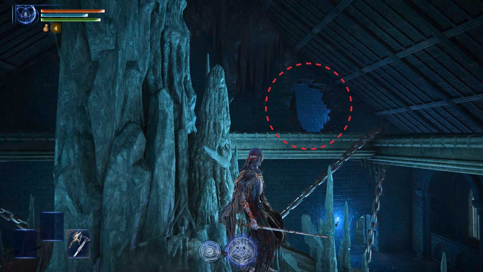 Enter the Hole Atop Chained Boulder Scholar Remembrance Chapter 5 Nightreign