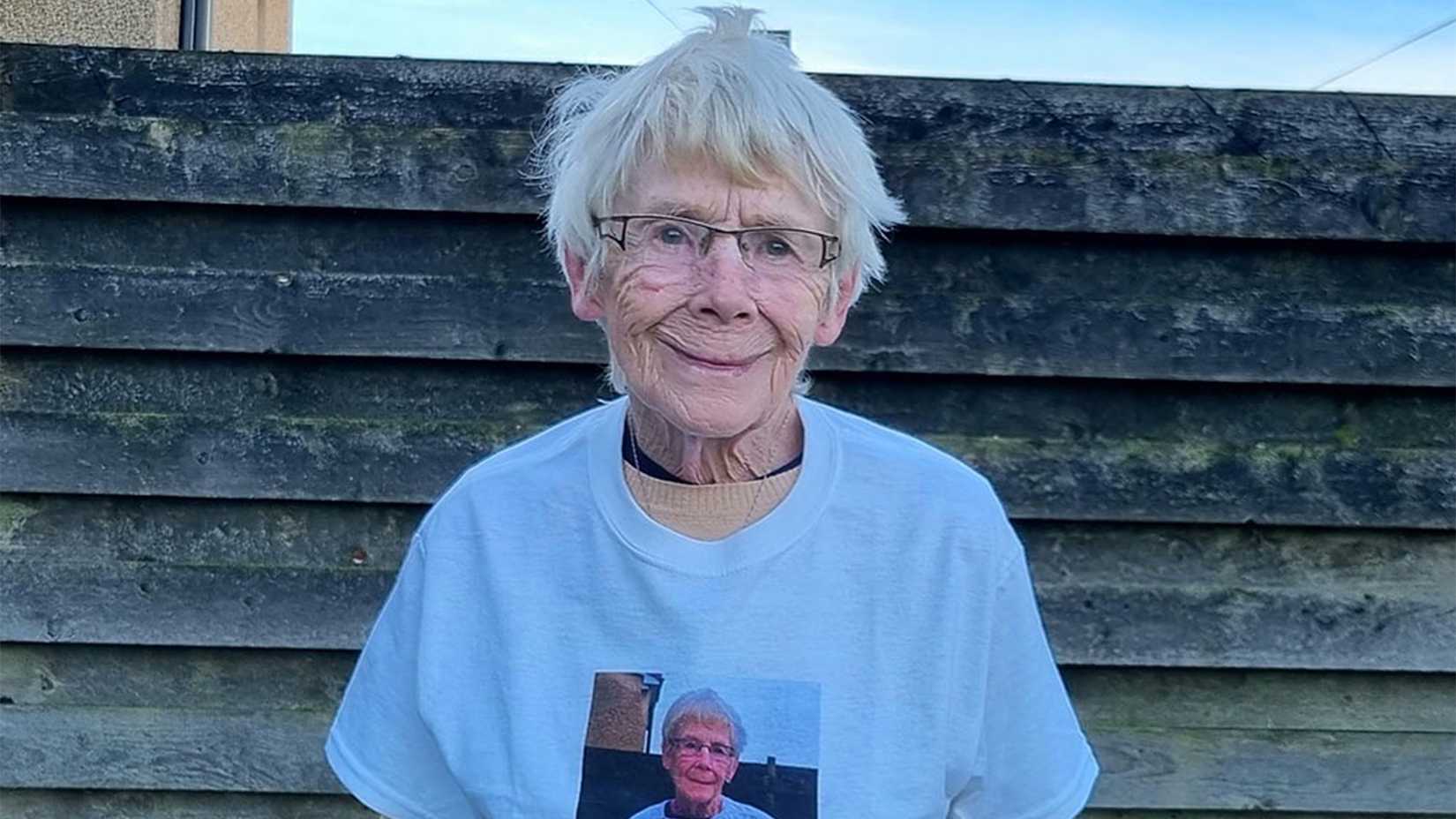 epic gamer grandma wearing tshirt with her face